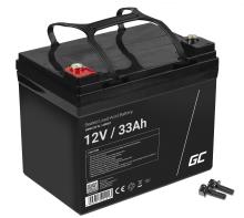 Green Cell AGM VRLA 12V 33Ah maintenance-free battery for mower, scooter, boat, wheelchair