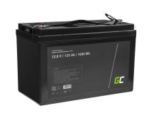 Battery Lithium-iron-phosphate LiFePO4 Green Cell 12V 12.8V 125Ah for photovoltaic system, campers a
