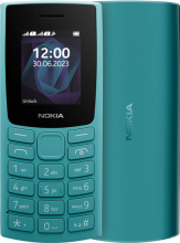  Nokia 105 (2023) Dual SIM Κινητό με Κουμπιά (Ελληνικό Μενού) Cyan