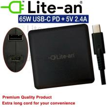LITE-AN Τροφοδοτικό Laptop  USB Type-C  65W 