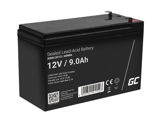  Green Cell AGM VRLA 12V 9Ah maintenance-free battery for UPS units