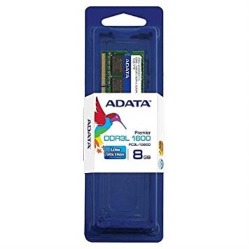 ADATA 8GB, DDR3L, 1600MHz (PC3-12800), CL11, SODIMM Memory *Low Voltage 1.35V* (ADDS1600W8G11-S)