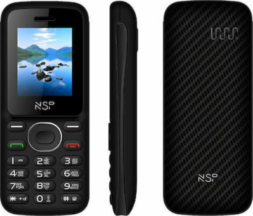 NSP 1800DS Dual SIM Κινητό με Κουμπιά Μαύρο
