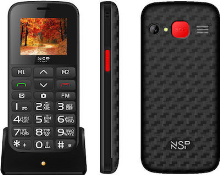 NSP 2000DS Dual SIM Κινητό με Κουμπιά για Ηλικιωμένους Μαύρο  NSP 2000DS Dual SIM Κινητό με Κουμπιά 