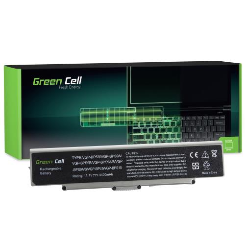 Green Cell Battery for Sony Vaio VGN-AR570 CTO VGN-AR670 CTO VGN-AR770 (silver) / 11,1V 4400mAh