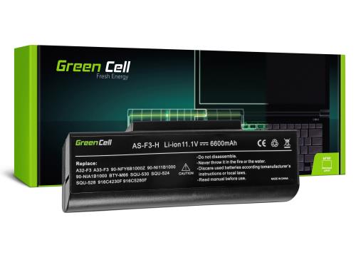 Green Cell Battery for Asus F2 F2J F3 F3S F3E F3F F3K F3SG F7 M51 / 11,1V 6600mAh