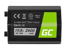  Battery Green Cell ® EN-EL18 ENEL18 for cameras Nikon D4, D4S, D5 10.8V 2600mAh 