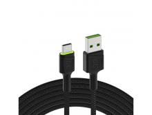 Καλώδιο Φόρτισης USB Cable - USB-C 120cm with green LED backlight  