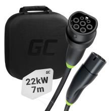 Green Cell Snap Type 2 EV Charging Cable 22 kW 7 m for Tesla Model 3 S X Y, VW ID.3, ID.4, Kia EV6, 
