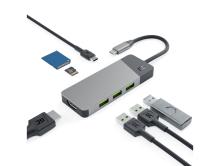  Adapter HUB GC Connect 7in1 (3xUSB-A 3.1 HDMI 4K 60Hz USB-C PD 85W) for Apple MacBook M1/M2