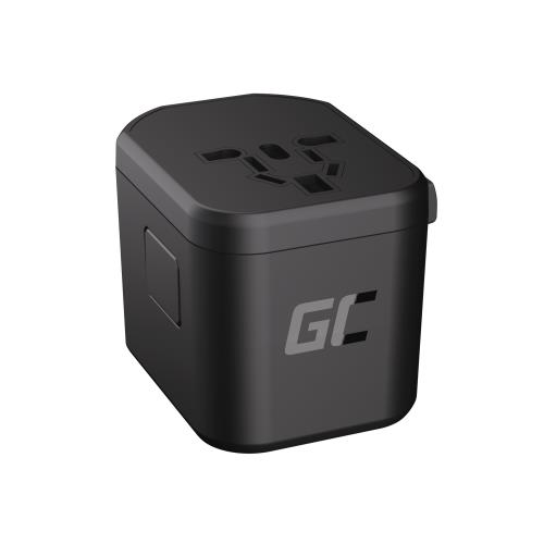 Green Cell GC TripCharge PRO Universal Adapter with USB-A UC and USB-C PD 18W ports