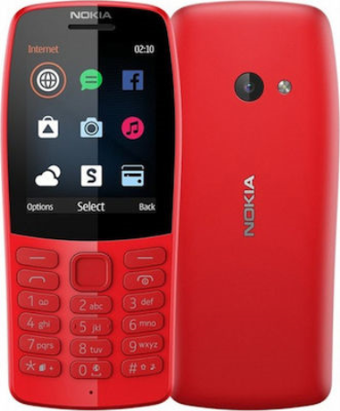 Nokia 210 Dual SIM Κινητό με Κουμπιά Κόκκινο