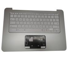 HP Chromebook 14 14-X, 14-X015WM Space Gray Palmrest & Keyboard White 787734-001