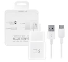 Samsung Fast Charger (15W) Travel Adapter USB Type-C to A Cable White (EP-TA20EWE+EP-DN930CWE)