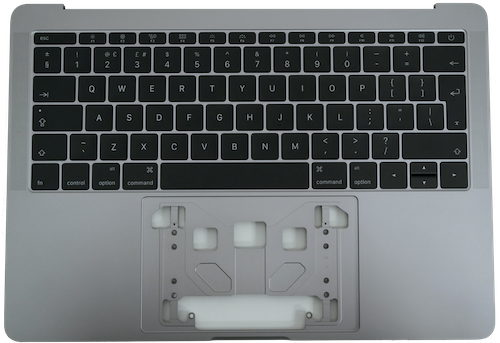 MacBook Pro 13” A1708 2016 2017 Palmrest Cover Space Grey UK Keyboard
