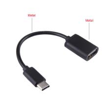 Metal Type C Male To USB Female OTG Data Sync Converter Adapter Cable