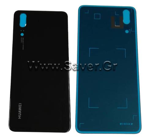 Huawei P20 Battery Back Cover Black With Adhesive 